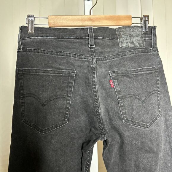 Levi’s Men Jeans 502 Straight Leg Black Color Cotton Size 29 - Picture 4 of 8